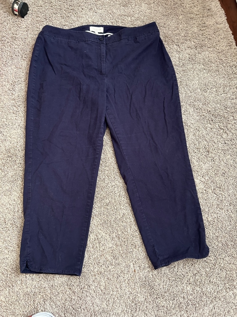 Talbots Navy Straight-Leg Chinos